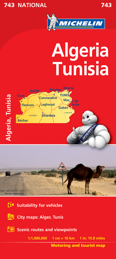 Algeria, Tunisia – Michelin National Map 743 – Brendon Books